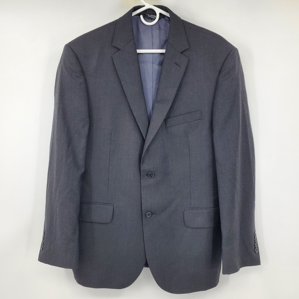 Jos A Bank Signature Chelsea Charcoal Wool Tailored Fit Blazer Jacket 42R Career